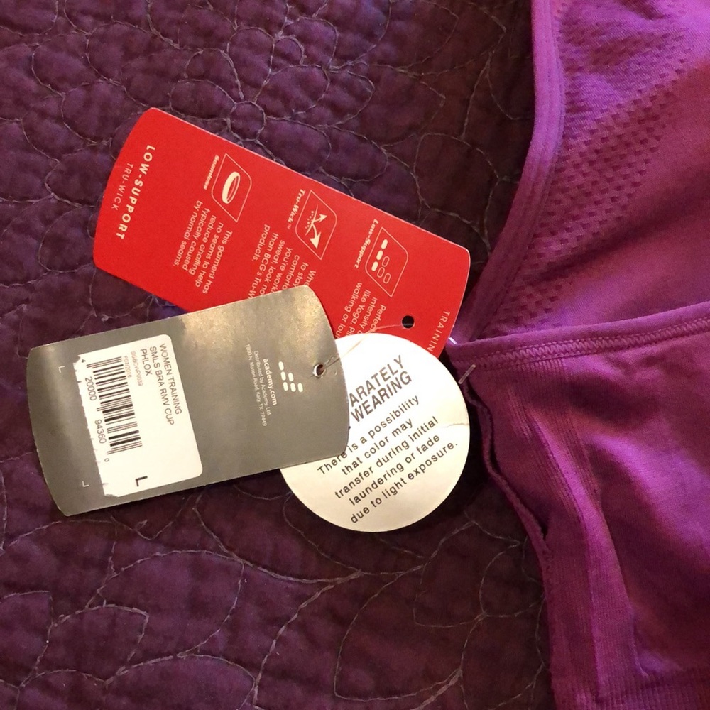 NWT Plum colored Sports Bra by BCG - Picture 6 of 8